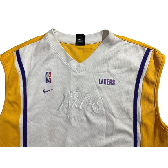 Vtg Nike Team Los Angeles Lakers Warm Up Shooting Jersey Tank Sz XXL 90s HTF - Picture 2 of 9